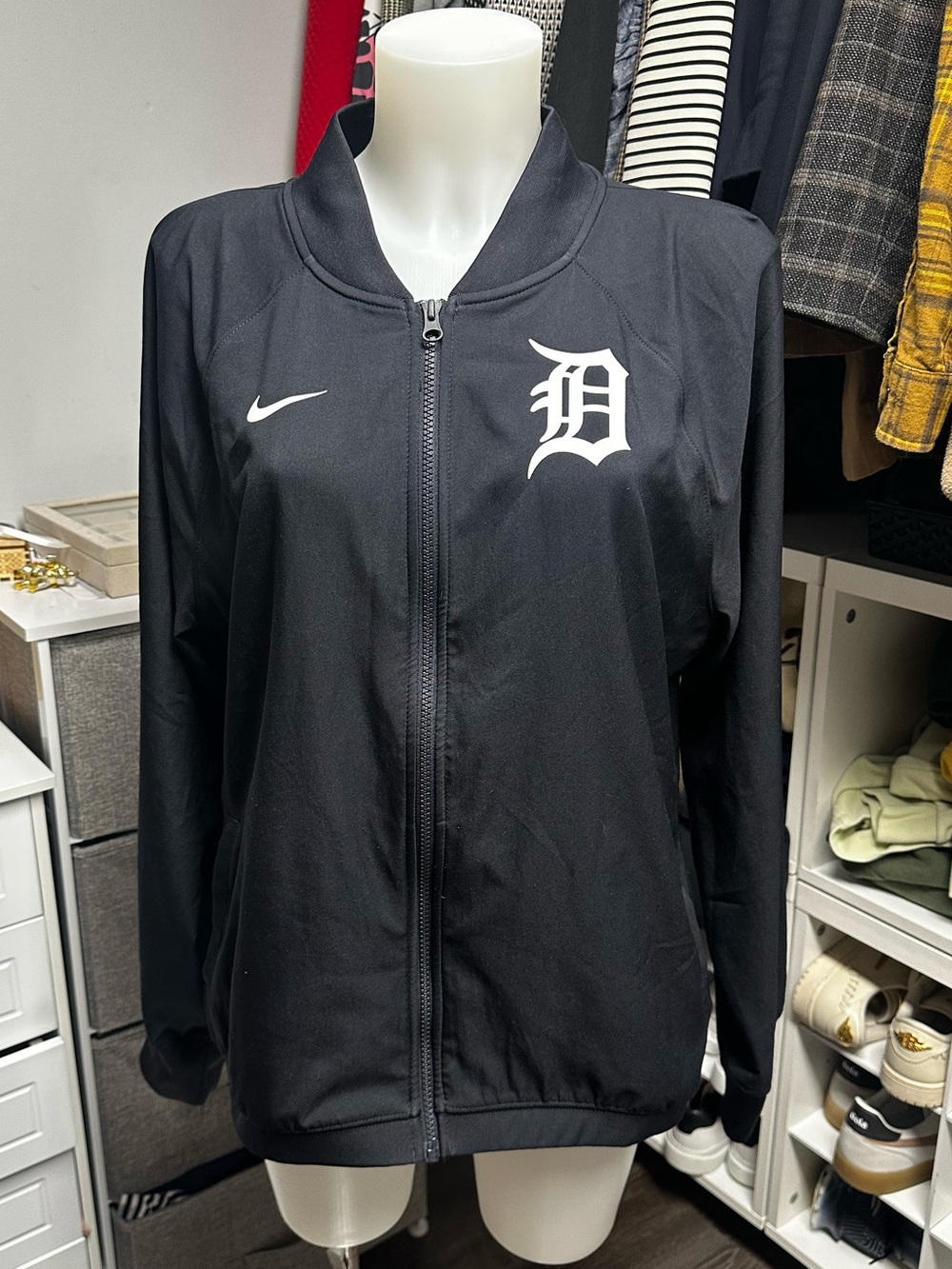 Detroit Tigers Nike Women's Raglan Performance Full-Zip Jacket